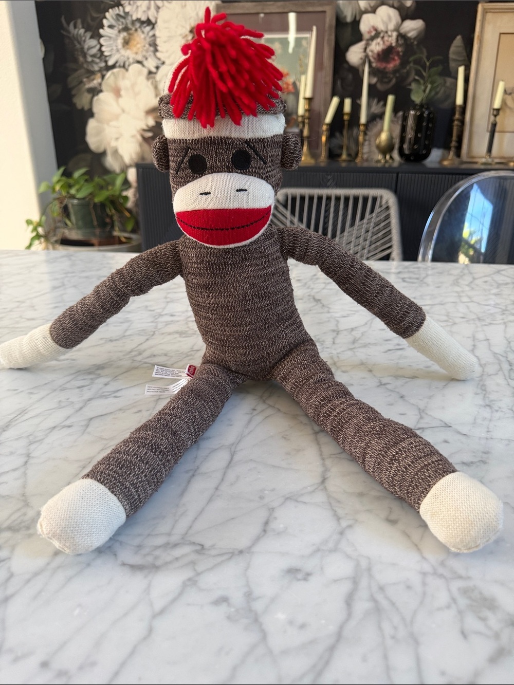Schylling Monkey Sock Plush Toy 20” - Picture 8 of 8